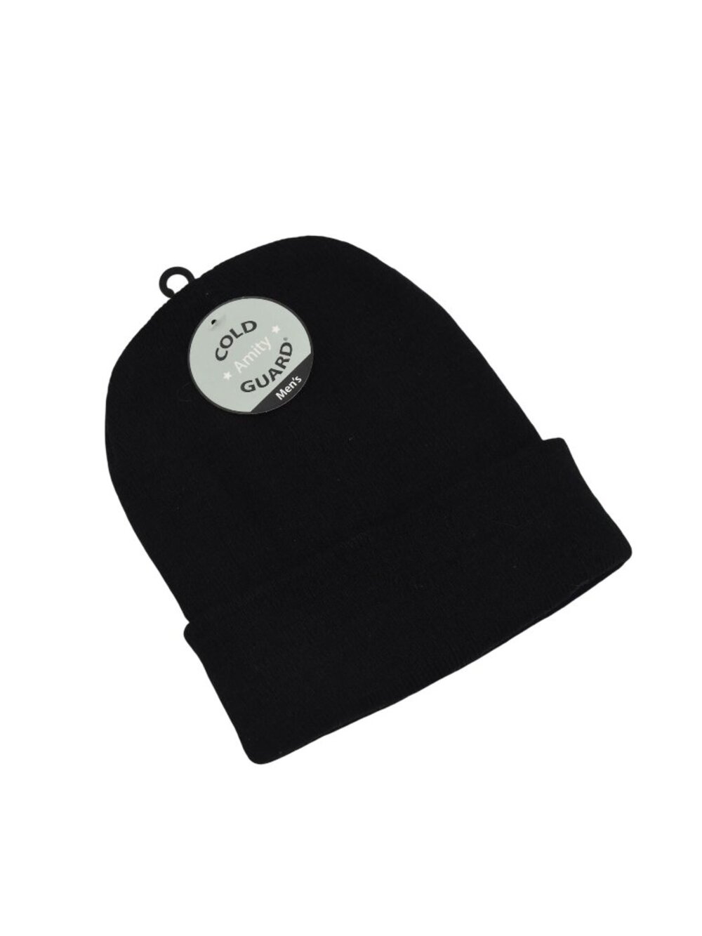 Cold Guard Mens Black Knit Beanie Winter Hat One Size Fits All
